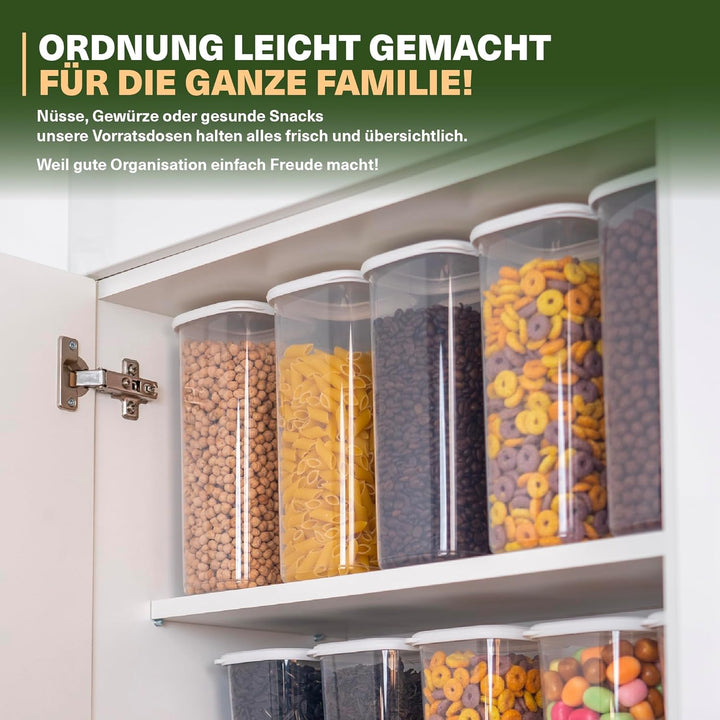 Viwares Vorratsdosen mit Deckel Luftdicht | 6er Vorratsbehälter Set | BPA-FREI | Zur Müsli Mehl und