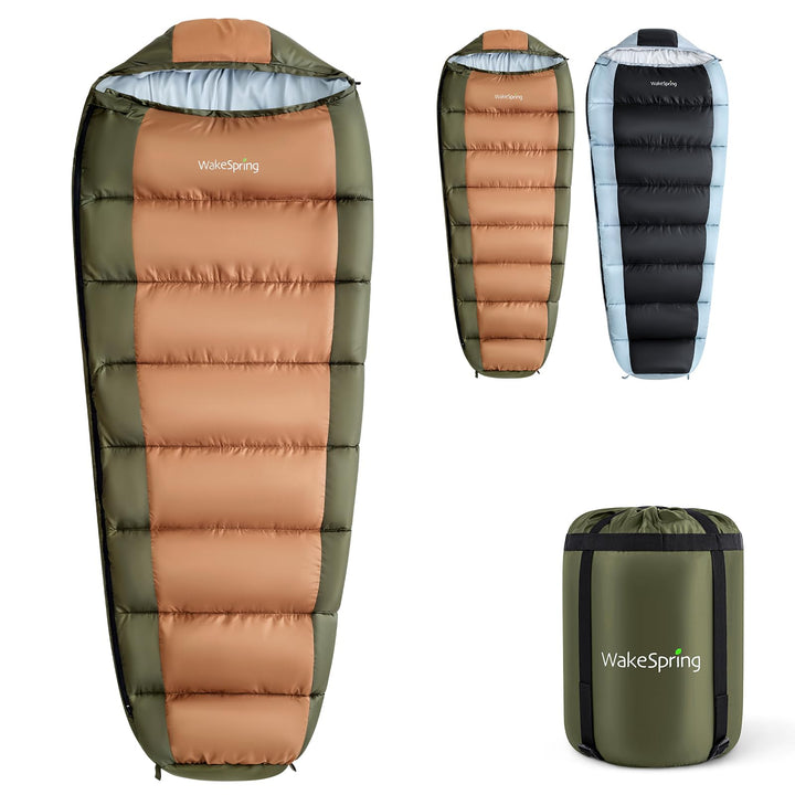 Schlafsack Erwachsene, 3-Jahreszeiten Mumienschlafsack Outdoor, wasserabweisender Camping Schlafsack
