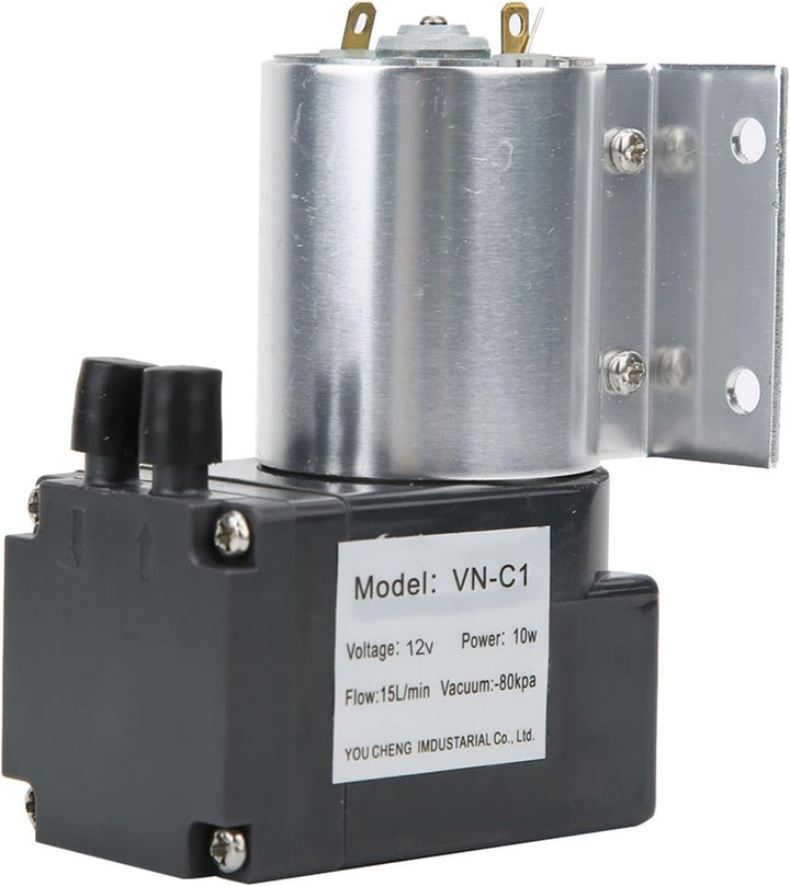 DC 12V/24V Mini-Vakuumpumpe, 10W 15L/min Elektrische Tragbare Luftpumpe mit Halter, Unterdruck-Saugp