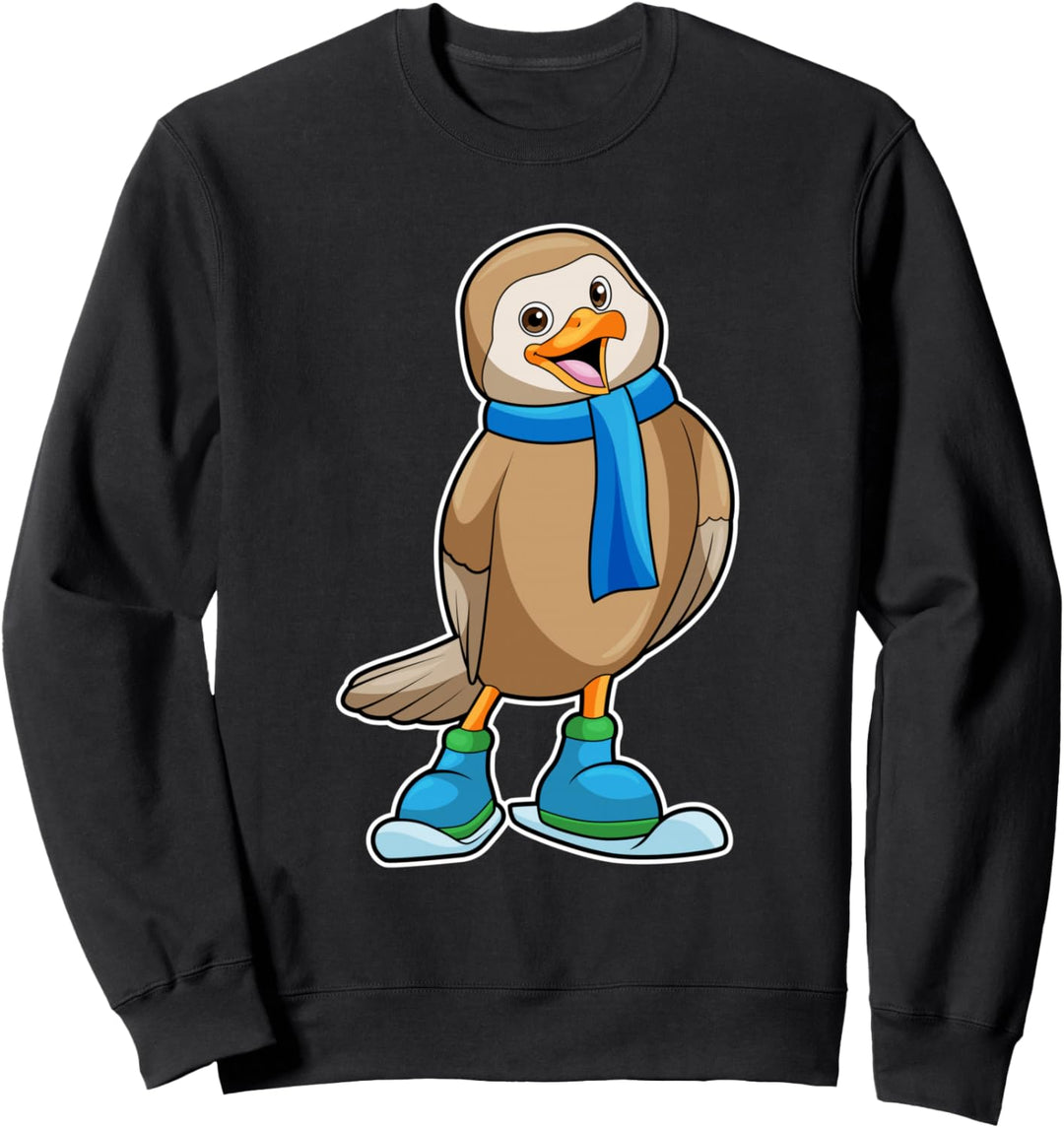 Vogel Skifahrer Ski Wintersport Sweatshirt