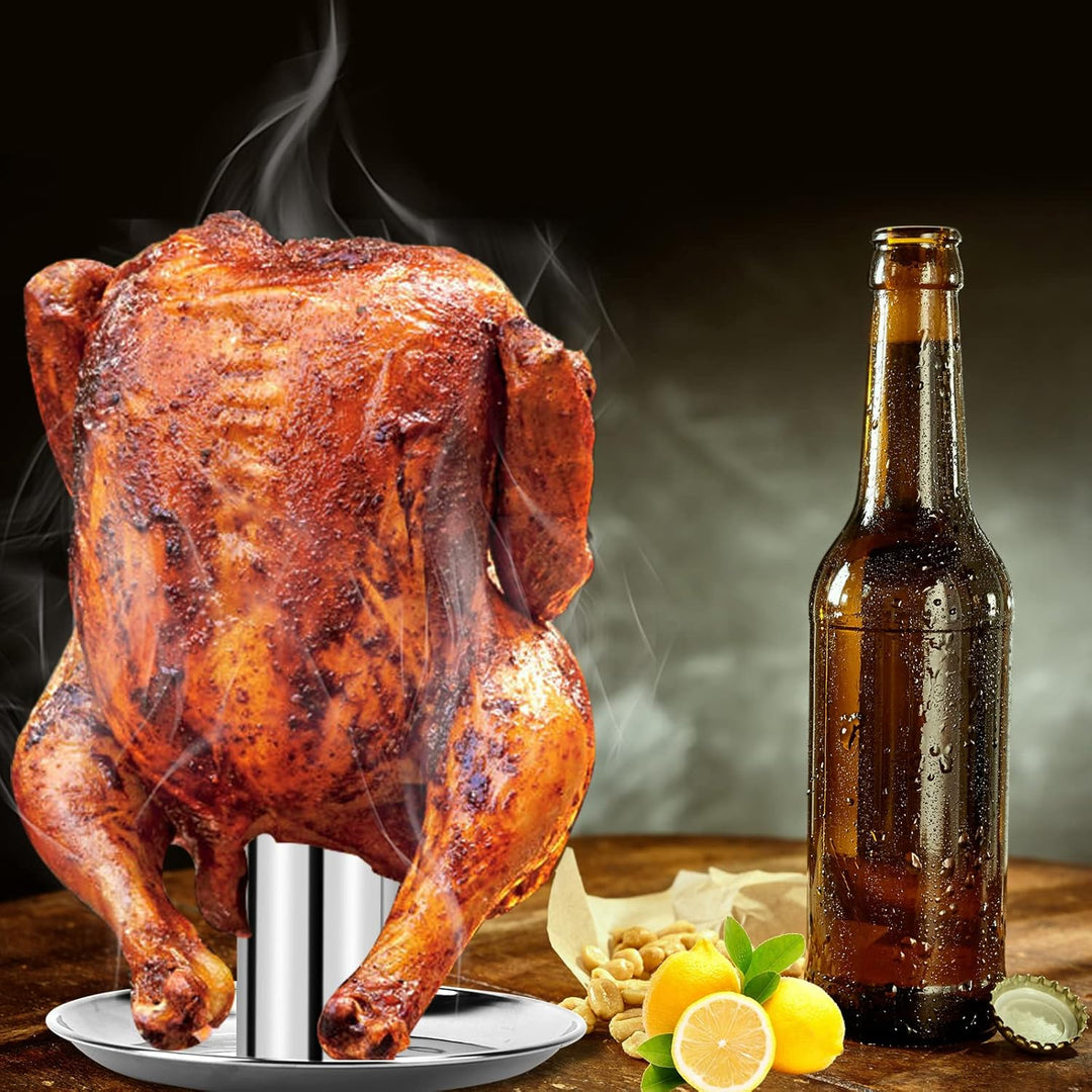 Hähnchenbräter, Hähnchenhalter aus Edelstahl, Bierdose für Hähnchengrill, Zerlegbarer Geflügelbräter