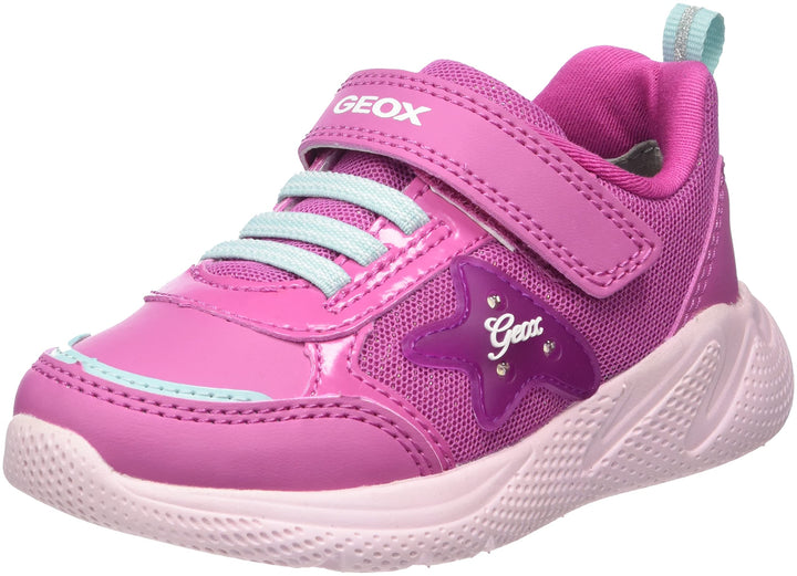 Geox Mädchen B Sprintye Girl D Sneakers 20 EU Fuchsia Aqua, 20 EU Fuchsia Aqua