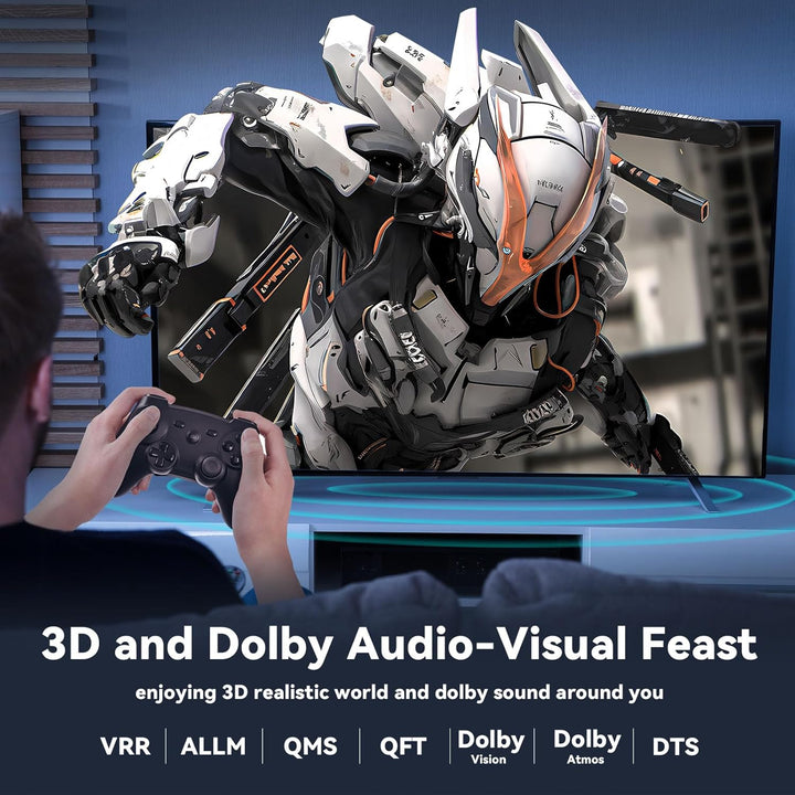 8K HDMI 2.1 Kabel Glasfaser 30m, Ultra High Speed HDMI Aktives Kabel, Lang HDMI Glasfaserkabel, 48Gb