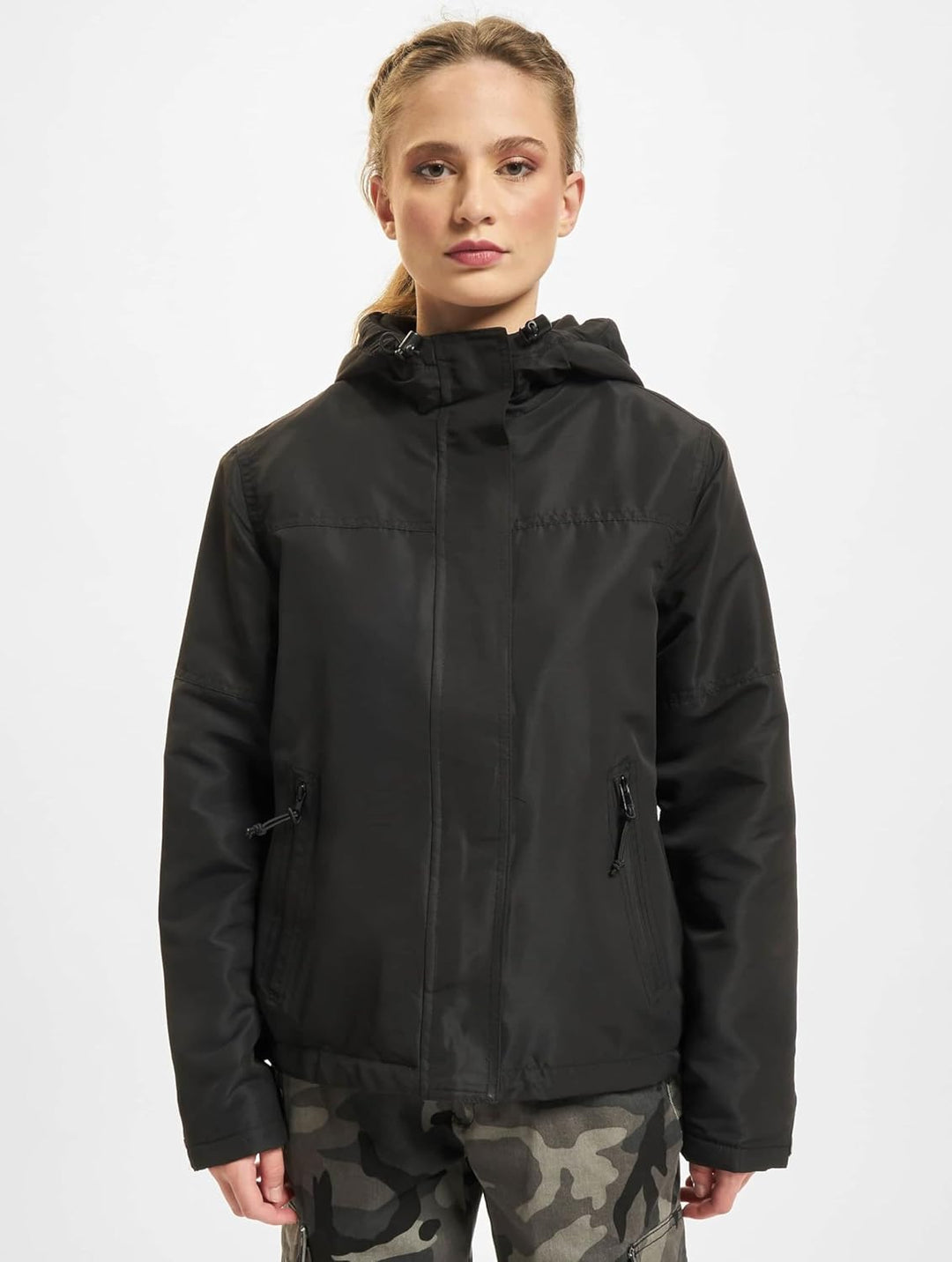 Brandit Windbreaker Fleecefutter mit Zipper Damen 3XL Schwarz, 3XL Schwarz