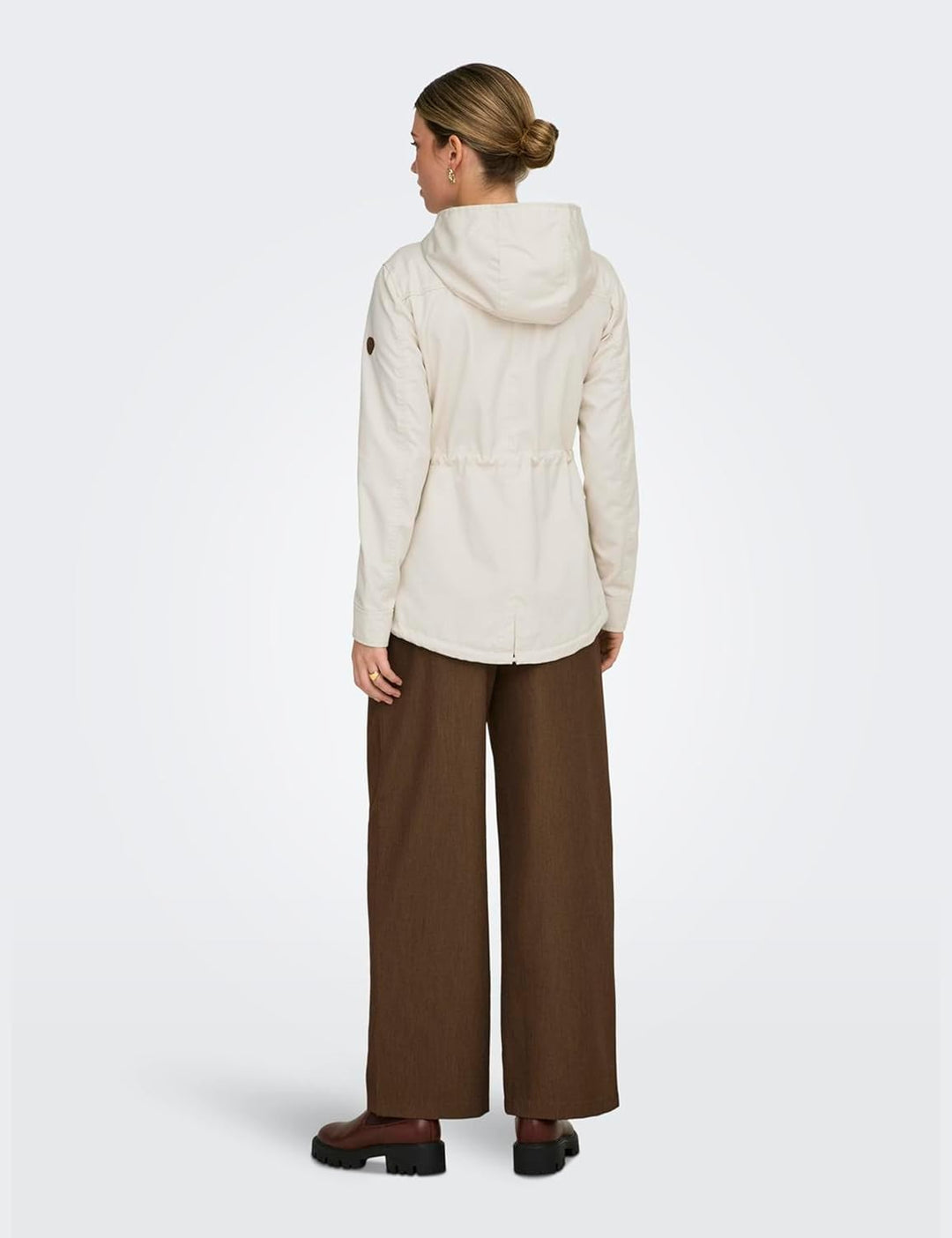 ONLY Damen Übergangsjacke ONLLorca Canvas Parka leichte Jacke mit Kapuze XS Moonbeam, XS Moonbeam