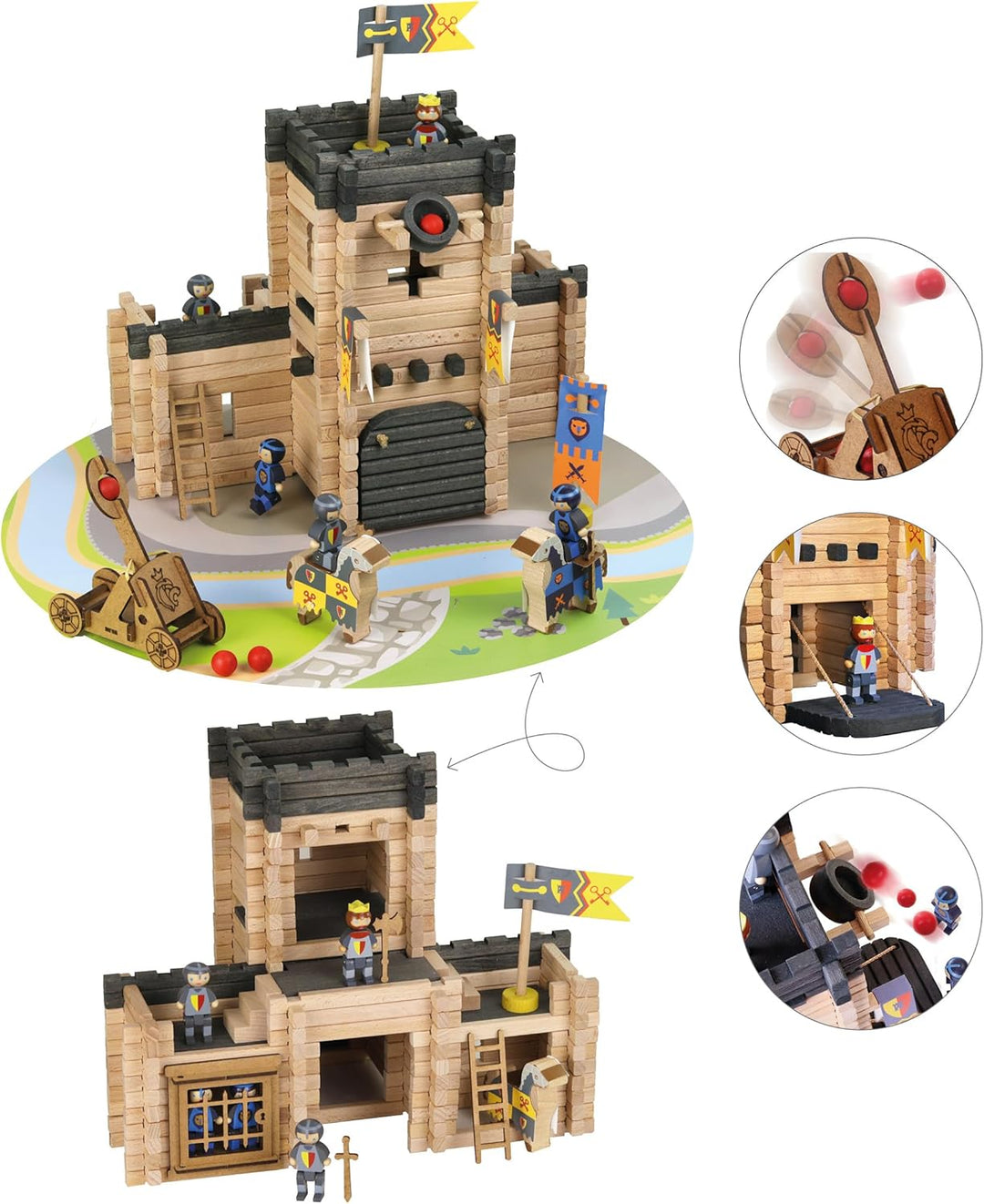 Jeujura - 8028 – Burg Fort et CatapuLTE – 270 Teile – ab 5 Jahren