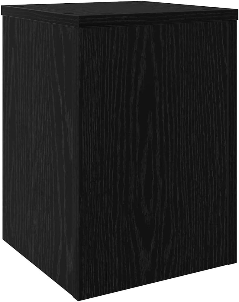 vidaXL Pflanzenständer 2 pcs Schwarz Eichen-Optik 25 x 25 x 35 cm, Wohzimmer Deko, moderner Pflanzen