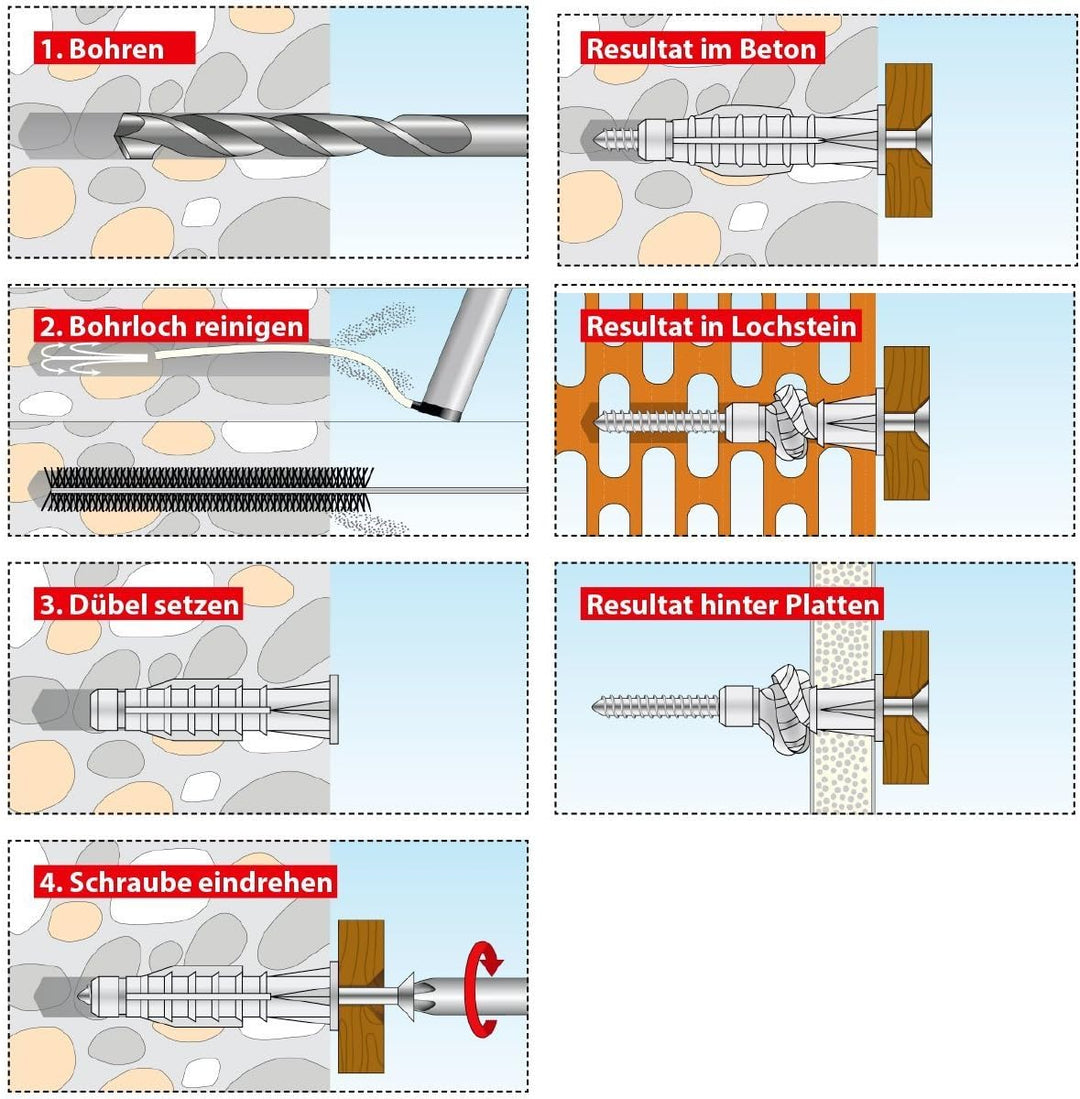 TOX Allzweckdübel - Sortiment Clever Mix Pro 446 tlg, 1 Stück, 094901114