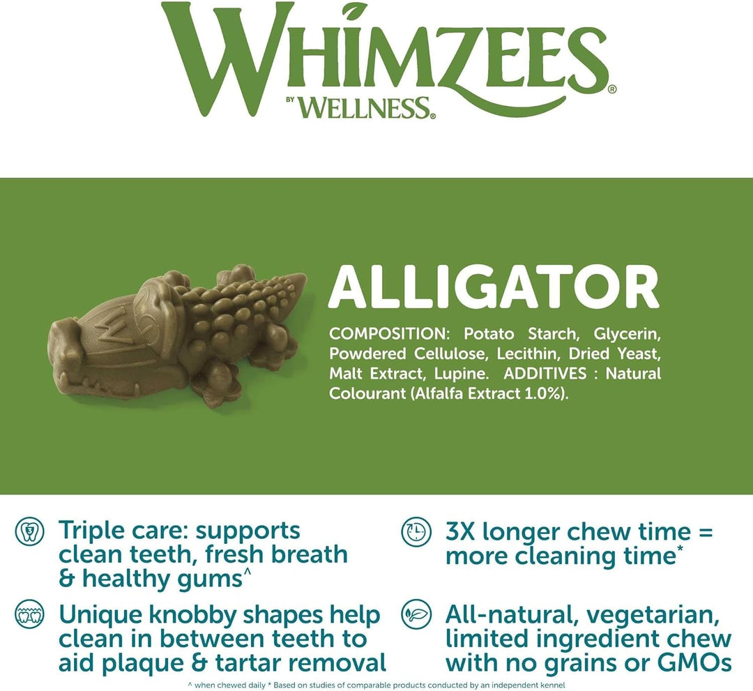 Whimzees Krokodile grösse S / 150 St. im Display, 1er Pack (1 x 2.25 kg)
