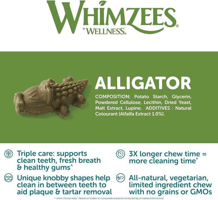 Whimzees Krokodile grösse S / 150 St. im Display, 1er Pack (1 x 2.25 kg)