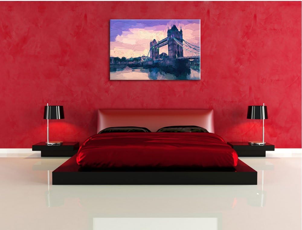 Pixxprint Tower Bridge in London als Leinwandbild/Grösse: 100x70 cm/Wandbild/Kunstdruck/fertig bespa