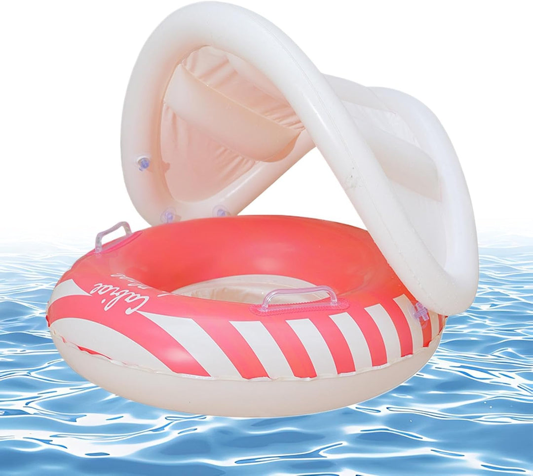 Schwimmring Mit Abnehmbarem Sonnendach, Aufblasbare Schwimmreifen Für Kinder, Schwimmsitz Sicherheit