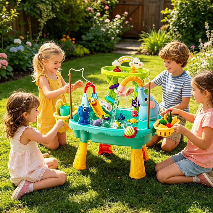 Kinder Wassertisch Angelspielzeug Mit Elektropumpe | Spielzeug-Küchenspüle für draussen Für Und Mädc