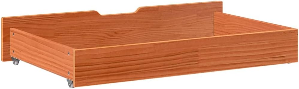vidaXL Bettschubladen 2 Stk., Bettkasten Holz Aufbewahrung mit Rollen, Bett Schublade Bettauszug, Be