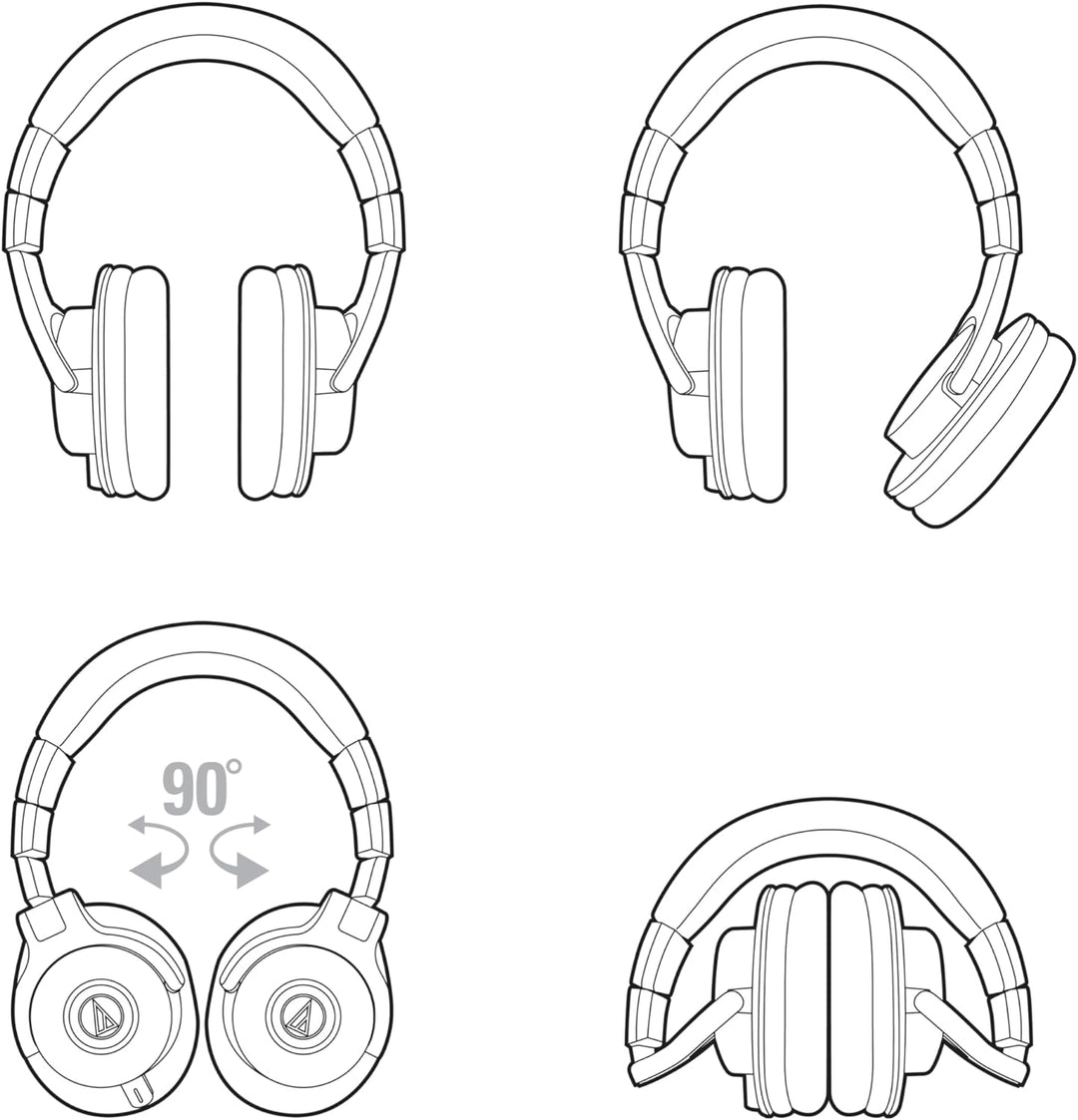 Audio-Technica M40x Professioneller Monitorkopfhörer Schwarz Single, Single