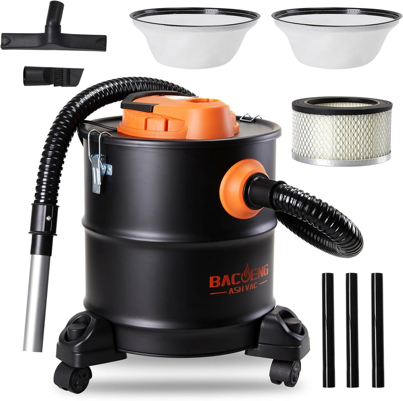 BACOENG Aschesauger für Kamin, 20L Aschesauger, 1200W Kaminstaubsauger Aschestaubsauger für Kaminofe