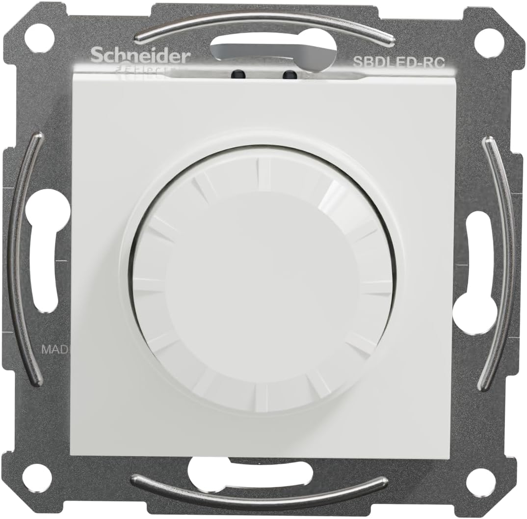 Schneider Electric Asfora EPH6870121D Dimmerschalter, Drehdimmer für LED Lampen Halogenlampen, 230V,