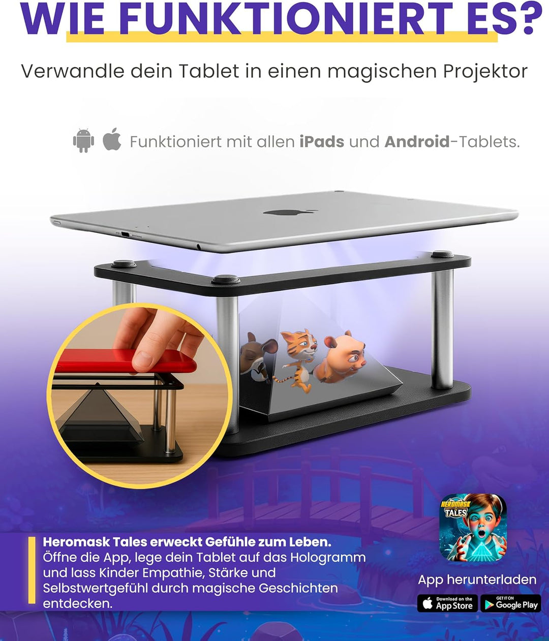Heromask Tales Pro Riesenversion – EIN 3D-Geschichtenerzähler in Einer Pyramide [4–10 Jahre] | EIN p
