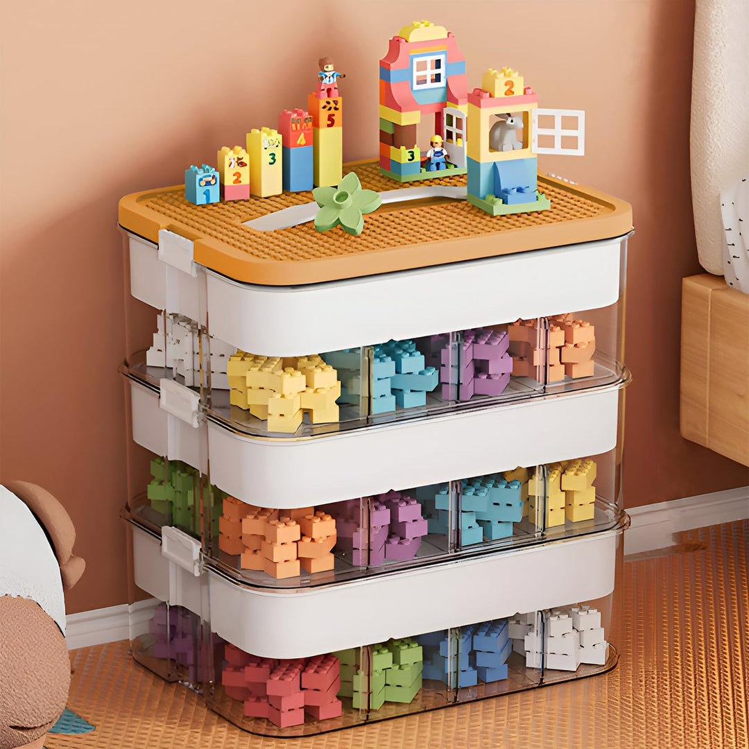 Aufbewahrungsbox für Lego Bausteine,Kisten Spielzeug Aufbewahrung mit Deckel,Sortierboxen Kleinteile