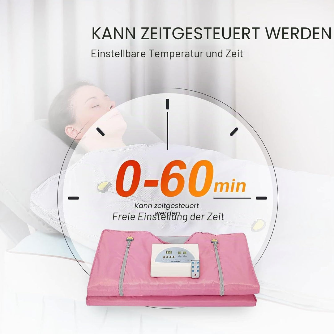VAYOTOY Infrarot-Saunadecke 2 Zone Digital Heim Saunadecke Professionel Detox Therapie Sauna Tragbar