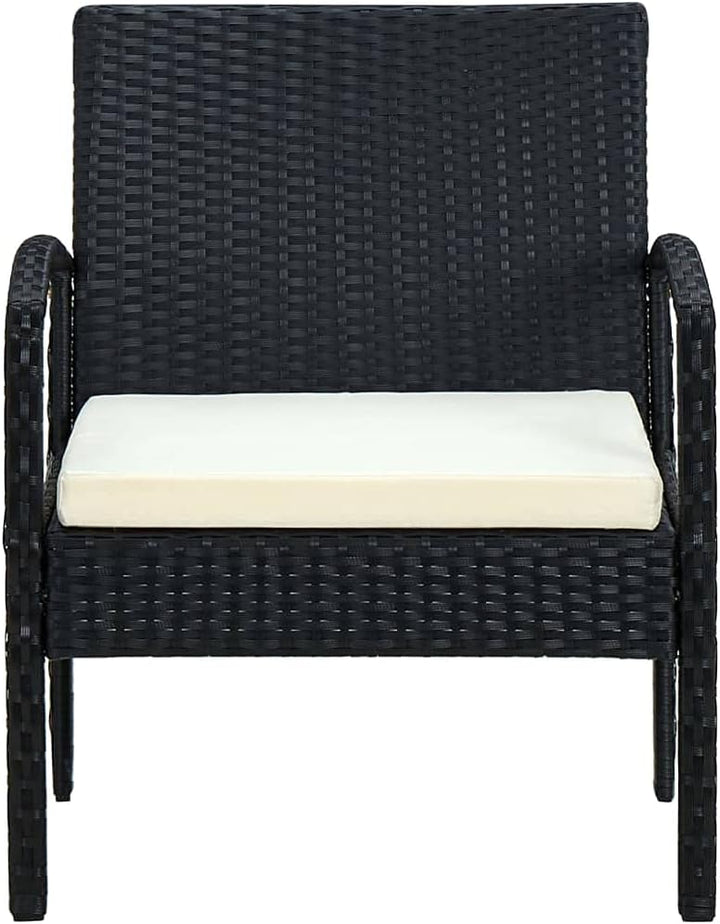 vidaXL Gartenstuhl mit Kissen Gartensessel Sessel Stuhl Rattansessel Rattanstuhl Gartenmöbel Balkons