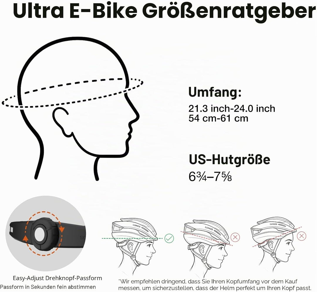 Lumos Ultra E-Bike Smart Helmet | NTA 8667 Certified | Front &amp; Rear LED Lights | Retractable Face Sh