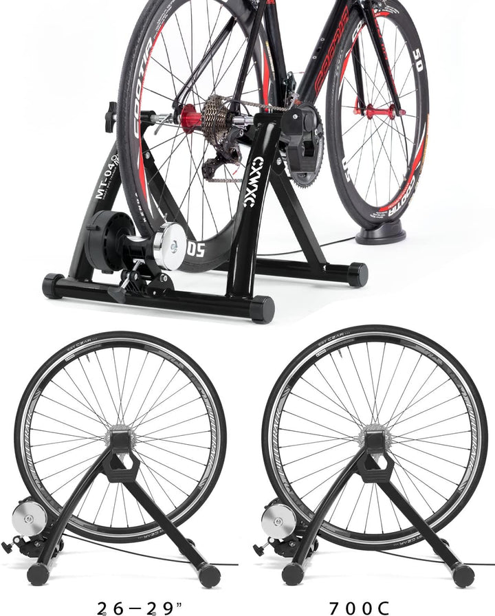CXWXC Fahrrad Rollentrainer Indoor für 26-29 Zoll Reifen Rennrad Rollentrainer Klappbarer Fahrradrol