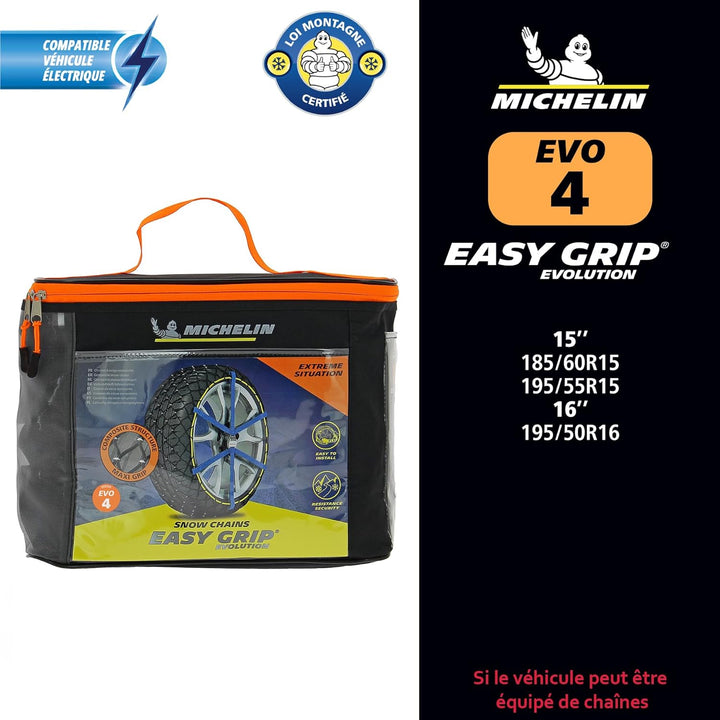 MICHELIN EASY GRIP EVOLUTION 4 Schneekette Auto Textilschneekette 2 Stück | Reifen Schneekette Ultra