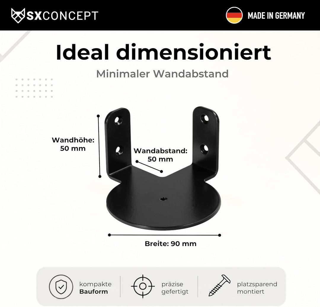SX-Concept Wandhalterung für Sonos Era 100 | Eck-Variante | Minimalistisches Design | Optimaler Wand