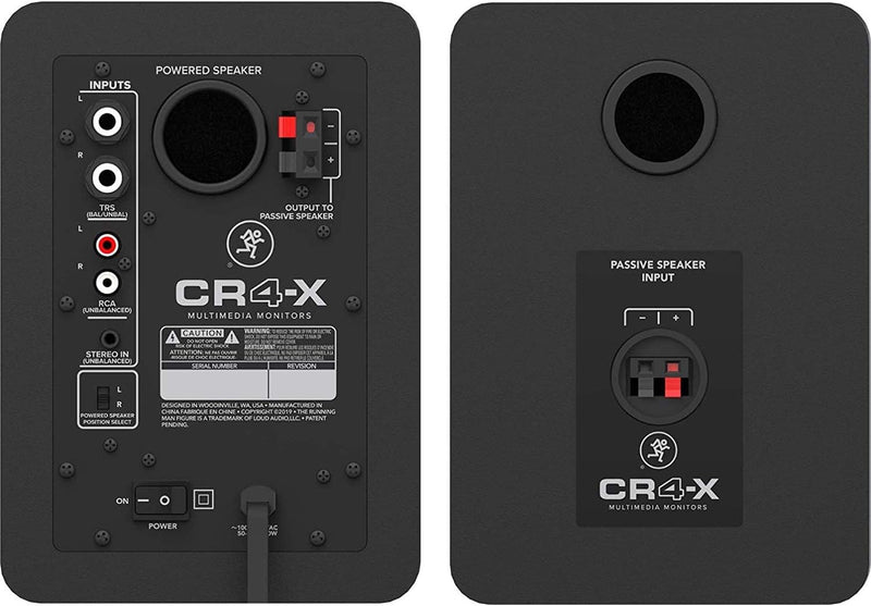 Mackie CR Aktive 50W 4" CR Monitor-Lautsprecher (Paar) 4 Inch Wired New Version, 4 Inch Wired New Ve