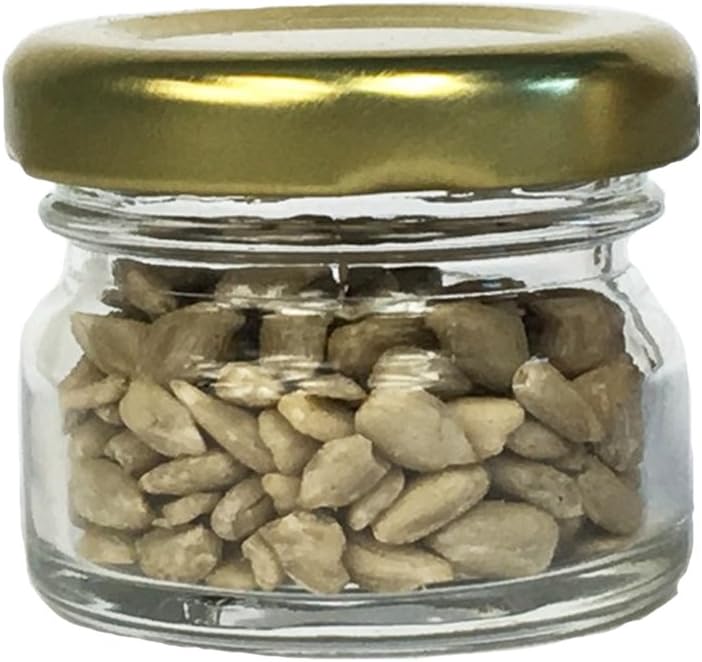 hocz 120er Set Sturzgläser Mini Gläser | Füllmenge 30 ml | Deckelfarbe Gold | To 43 Rundgläser Marme