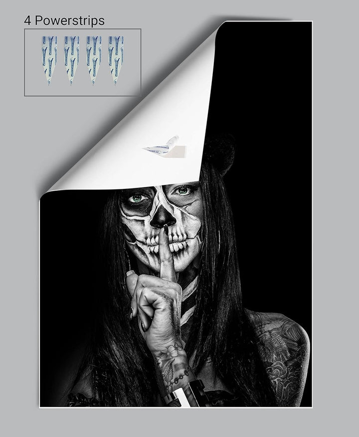 wandmotiv24 Poster als Wanddeko, Grösse Din A0, Model mit Totenkopf Makeup, Schminke, Grüne Augen, F