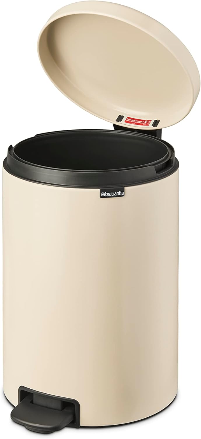 Brabantia - NewIcon Treteimer 20L - Medium Abfalleimer für Küche oder Schlafzimmer - Sanft Schliesse