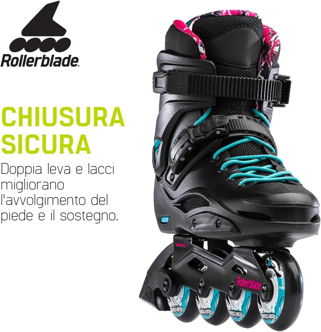 Rollerblade Damen Rb Cruiser Inlineskate 250 Black/Aqua, 250 Black/Aqua