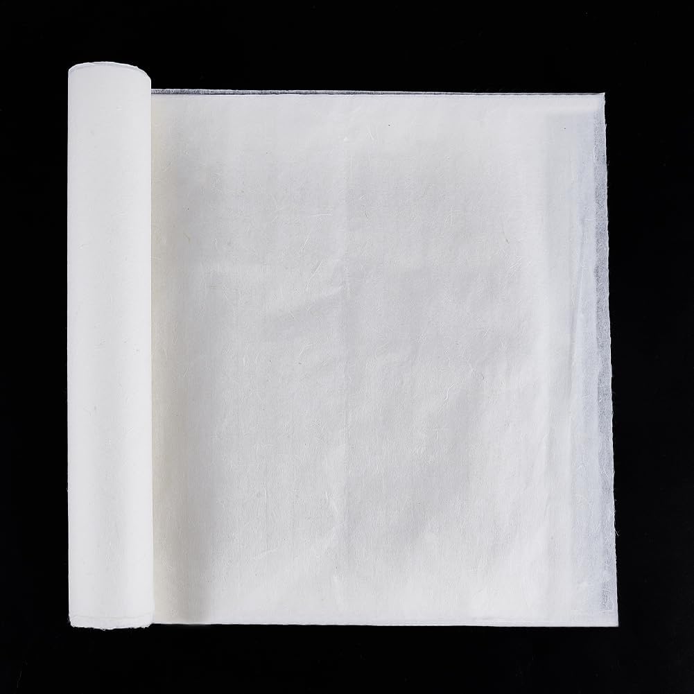 NBEADS 10 Stück Maulbeerpapier, 144x38cm Kalligraphie Papier Natürliches Decoupage Seidenpapier Natu