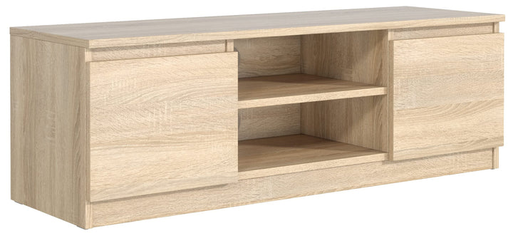 meble masztalerz TV Schrank Eiche-Sonoma Matt mit 2 Ablagen und 2 Türen, 120 cm, Lowboard, Stehender