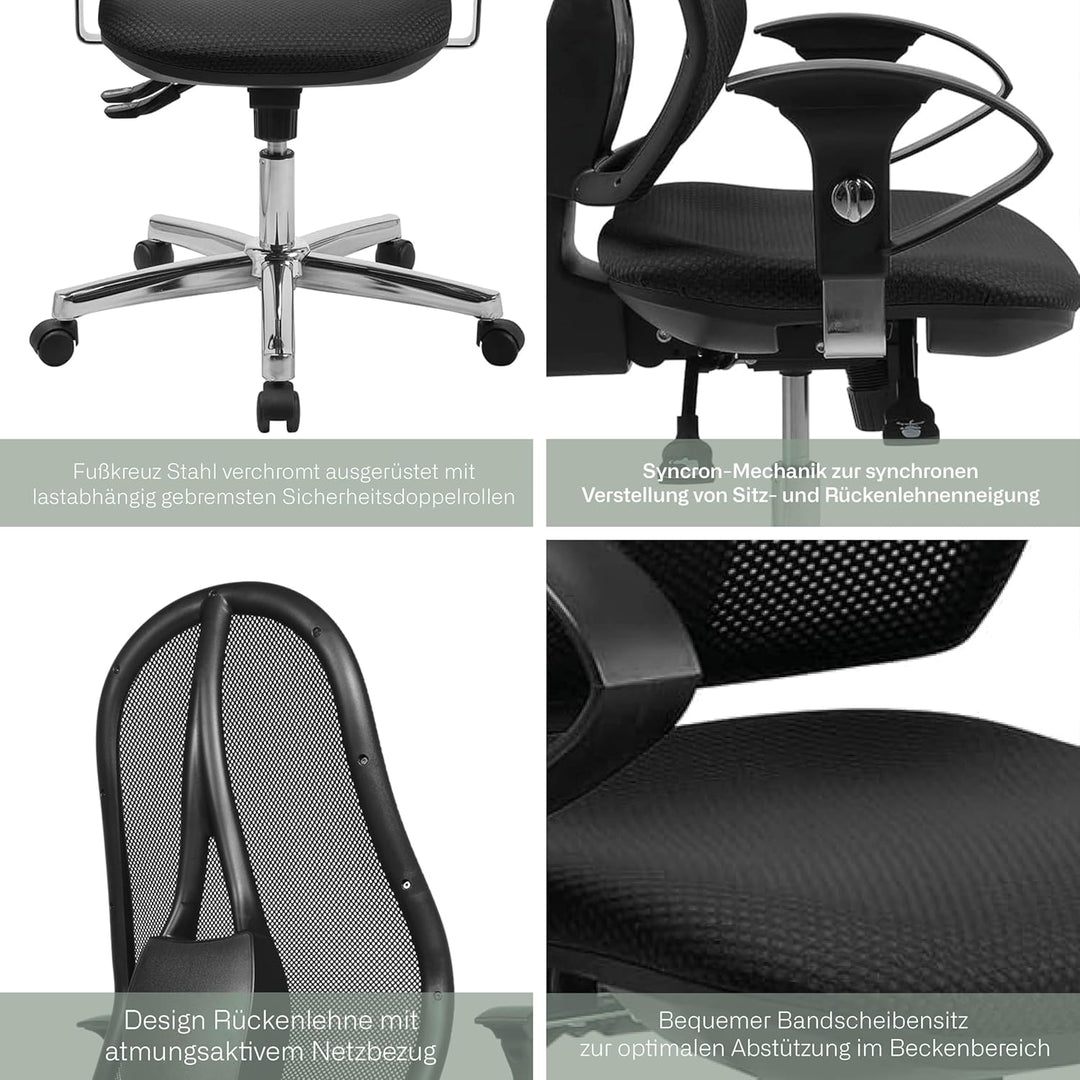 TOPSTAR Bürostuhl Open Point SY inkl. höhenverstellbaren Armlehnen rosa Rosa monolithisch gepolstert