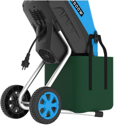 Güde Gartenhäcksler GH 2501 (2500 W, Messertechnik, wartungsarm, Selbsteinzug, Transporträder, Überl