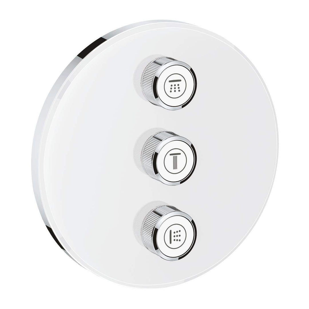 GROHE Grohtherm Samrtcontrol §Fach Unterputzventil (langlebig, ProGrip mit Rändelstruktur), alpinwei