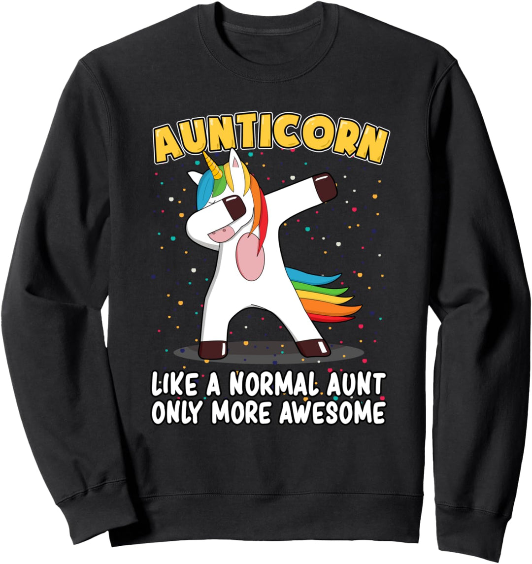 Beste Patentante - Aunticorn Dabbing Unicorn Werdende Tante Sweatshirt