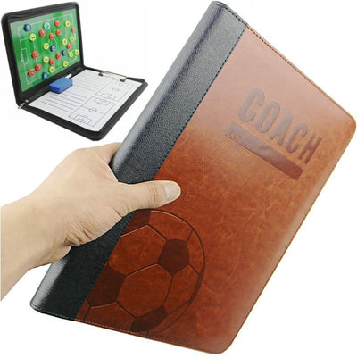 MKNZOME Professional Tragbar Taktikboards, Magnet Fussball Coach-Board Taktikmappe Coach-Mappe mit T