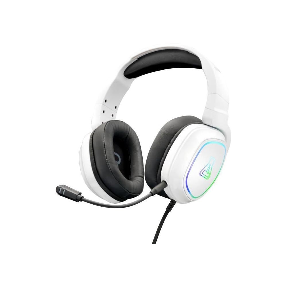 THE G-LAB - Korp Radium Gaming Headset mit abnehmbarem Mikrofon, Gaming Kopfhörer mit LED Licht, Gam