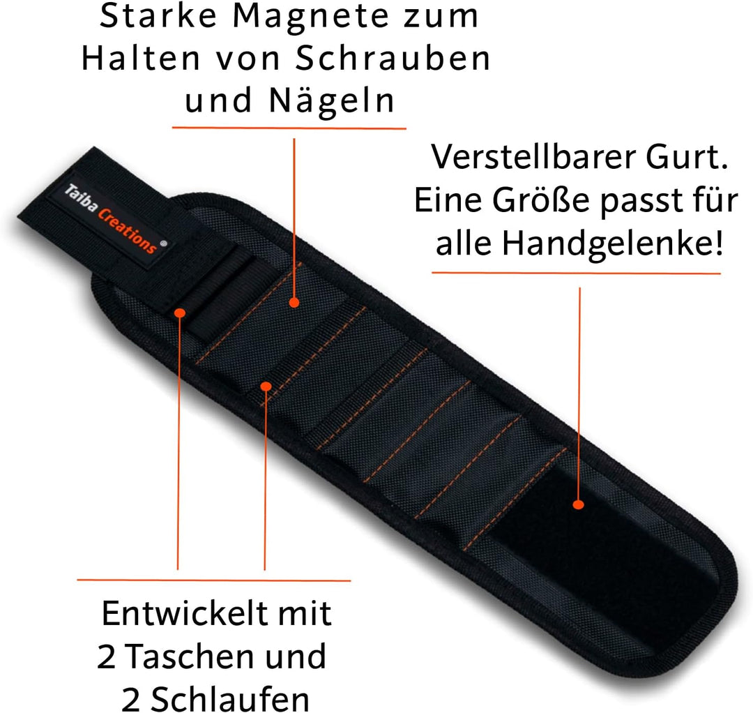 Geschenke für Männer, Magnetarmband Handwerker 2024 inkl. Magnetstab und Bleistift zum Halten von Sc