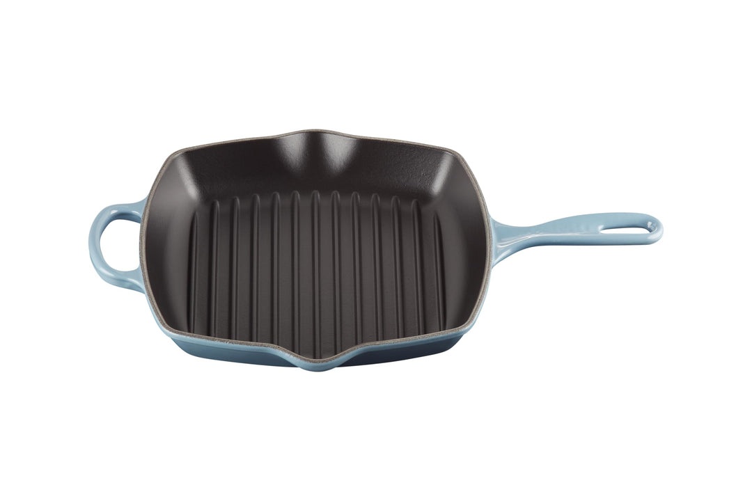LE CREUSET Signature Gusseisen-Grillpfanne, Quadratisch, 26 cm, Für alle Herdarten inkl. Induktion g