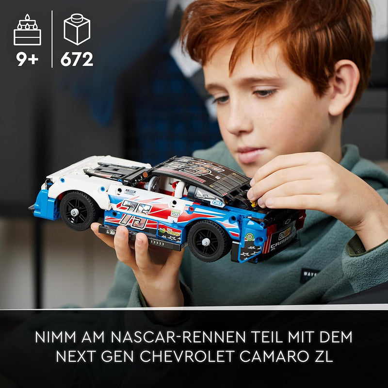 LEGO Technic NASCAR Next Gen Chevrolet Camaro ZL1 Modell-Auto-Bausatz, Rennfahrzeug-Spielzeug, Samml