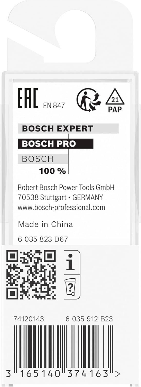 Bosch 1x PRO Nutfräser, gerade, zweischneidig (für Weichholz, Hartholz, Ø 12,7 mm, Professional Zube