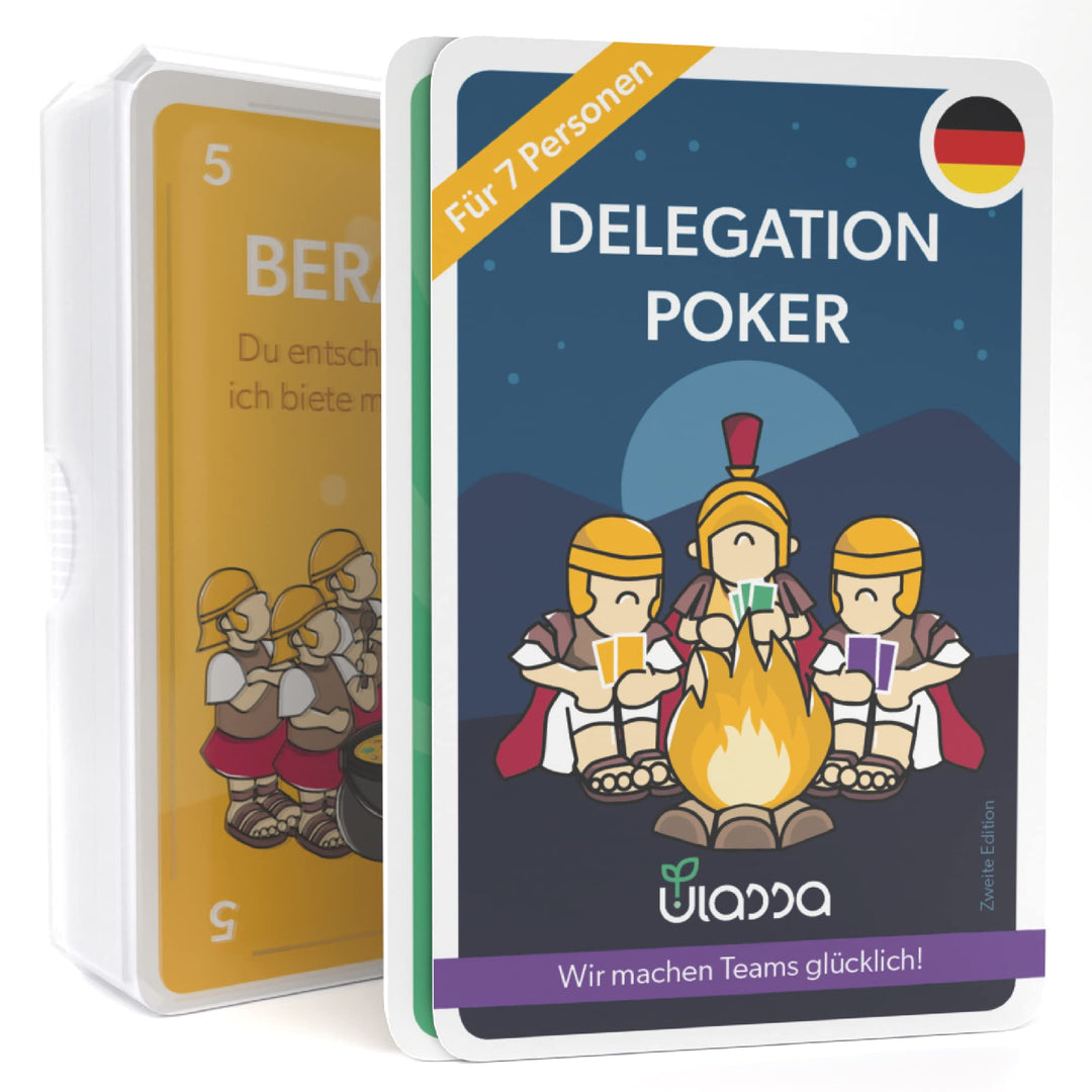 Delegation Poker Karten Set - 3-7 Personen - Für Agile Unternehmen zur effektiven Delegation von Ver