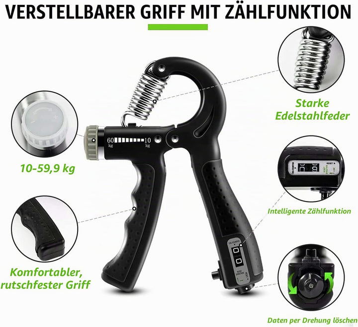 Handtrainer Unterarmtrainer Fingerhantel Unterarm training 10er Pack, Armtrainer, Lippenform Hand Gr