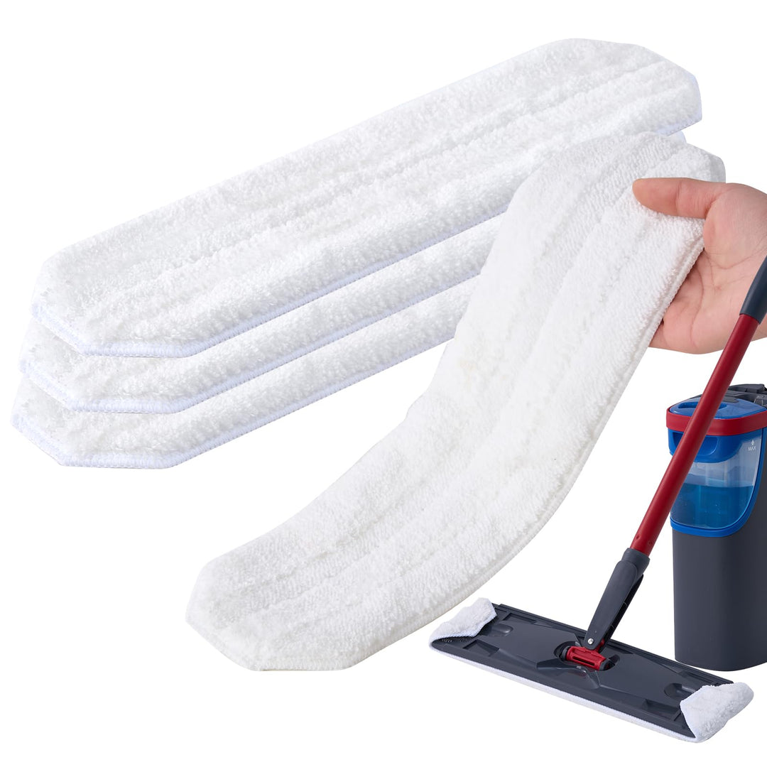 4 Stück für Vileda H2PrO Bodenwischer Ersatzbezug, Mikrofaser Bezug Kompatibel mit Vileda H2Pro & O-