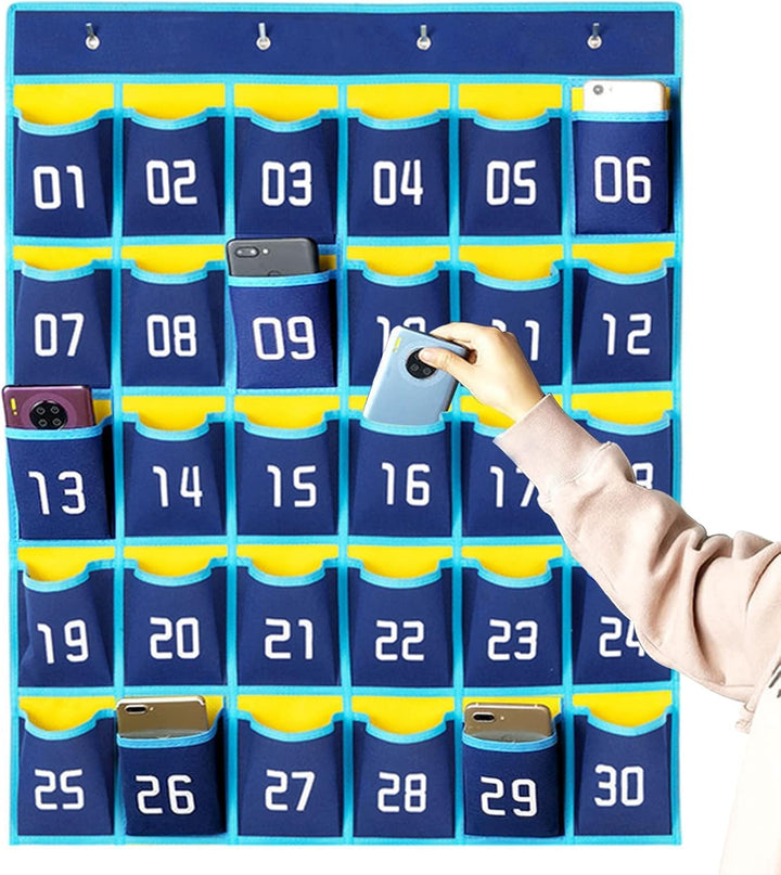 Nummerierte Aufbewahrungstasche für Klassenzimmer, 30 Nummerierte Taschen, Mobile Phone Storage Bag,